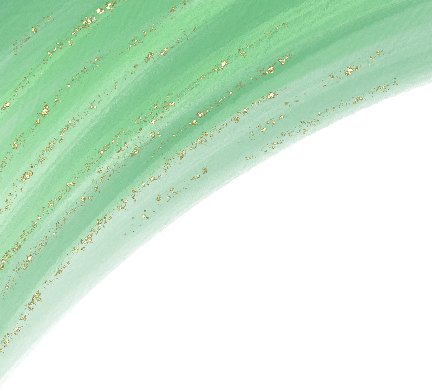 Green watercolor corner